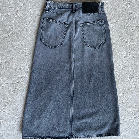 Rag & Bone Denim Midi Skirt - Picture 4 of 10